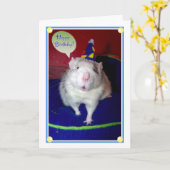 Rat Birthday Card Kaart (Gele Bloem)