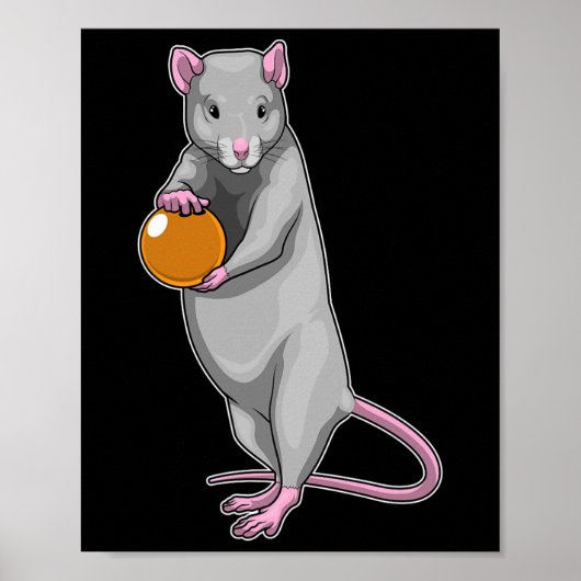 Rat Bowling Bowling Ball Sports Poster (Voorkant)
