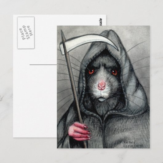 Rat Briefkaart van Grim Reaper (Voorkant / Achterkant)