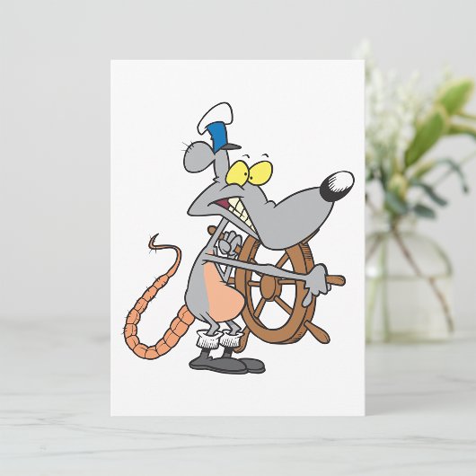 Rat Captain Invitations Kaart