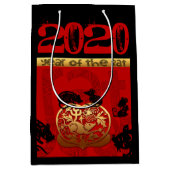 Rat Chinees aangepaste Nieuwjaar Zodiac Verjaardag Medium Cadeauzakje (Voorkant)