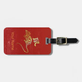 Rat Chinese Zodiac Horoscoop sterrenbeeld Bagagelabel (Voorkant horizontaal)