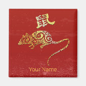 Rat Chinese Zodiac Horoscoop sterrenbeeld Magneet (Voorkant)