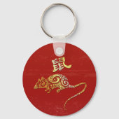 Rat Chinese Zodiac Horoscoop sterrenbeeld Sleutelhanger (Voorkant)