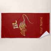 Rat Chinese Zodiac Horoscoop sterrenbeeld Strandlaken (Voorkant)