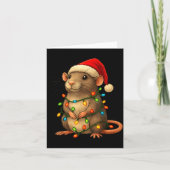 Rat Christmas Pajama Funny Xmas Lights Animals Lov Kaart (Voorkant)