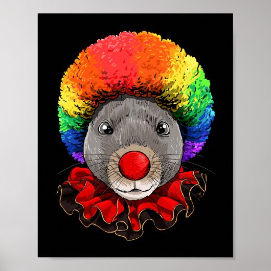 Rat Clown Mouse Rat Rodent Circus 78 Poster (Voorkant)
