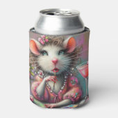  rat dame met een martini overweegt blikjeskoeler (Blikje Voorkant)