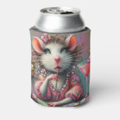  rat dame met een martini overweegt blikjeskoeler (Blikje Achterkant)