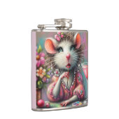  rat dame met een martini overweegt heupfles (Rechts)