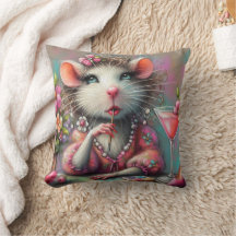  rat dame met een martini overweegt