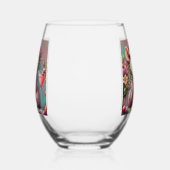  rat dame met een martini overweegt wijnglas zonder voet (Rechts)