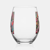  rat dame met een martini overweegt wijnglas zonder voet (Links)