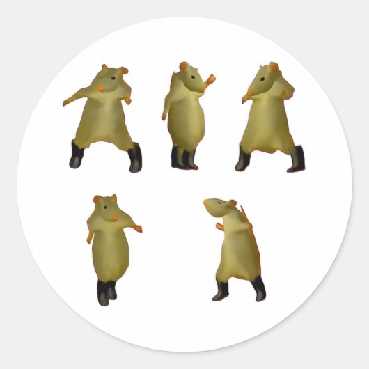 Rat Dance Meme 2025 Grappig Trendy #ratdance Ronde Sticker (Voorkant)