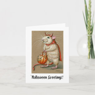 Rat Devil, Halloween Greetings. Kaart
