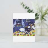 Rat doodsloungers briefkaart (Staand voorkant)