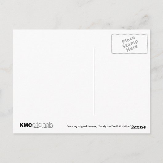 Rat duivelhalloween lopen briefkaart (Achterkant)