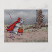 Rat duivelhalloween lopen briefkaart (Voorkant)