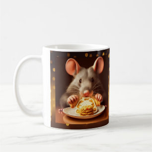 Rat Eating kerstkoekjes Mok