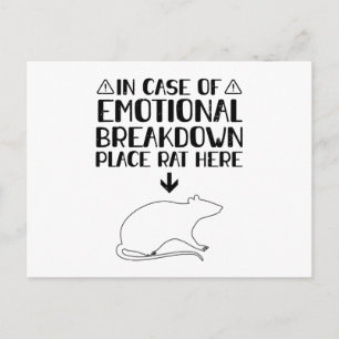 Rat emotionele uitsplitsing   Rats Pets Giften Briefkaart