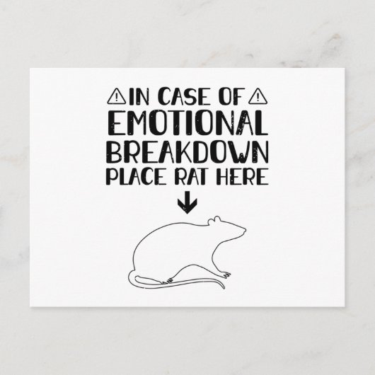 Rat emotionele uitsplitsing | Rats Pets Giften Briefkaart (Voorkant)