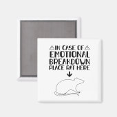 Rat emotionele uitsplitsing | Rats Pets Giften Magneet (Voorkant / Achterkant)