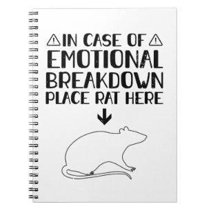 Rat emotionele uitsplitsing Rats Pets Giften Notitieboek