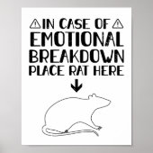 Rat emotionele uitsplitsing | Rats Pets Giften Poster (Voorkant)