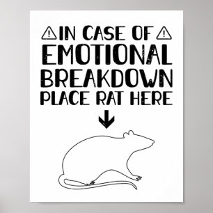 Rat emotionele uitsplitsing   Rats Pets Giften Poster
