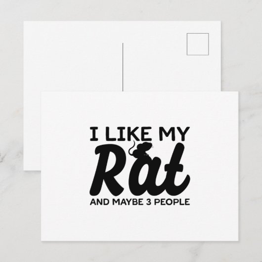 Rat en 3 personen | Rodents Pet Rats Gift Briefkaart (Voorkant / Achterkant)