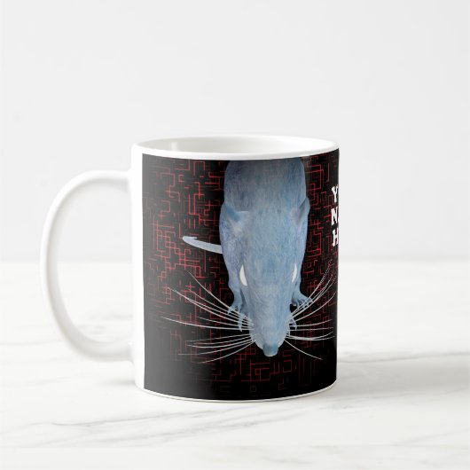 Rat en doolhof. gepersonaliseerd koffiemok (Links)