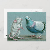 Rat en duif Briefkaart (Voorkant / Achterkant)