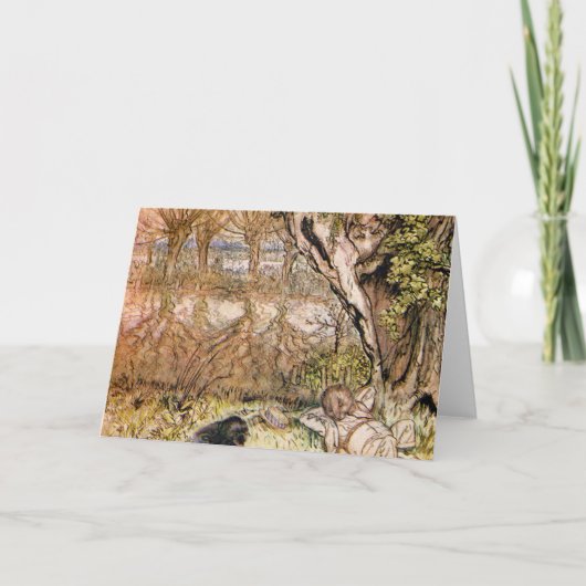 Rat en Mole hebben een picknick - Arthur Rackham Kaart (Voorkant)