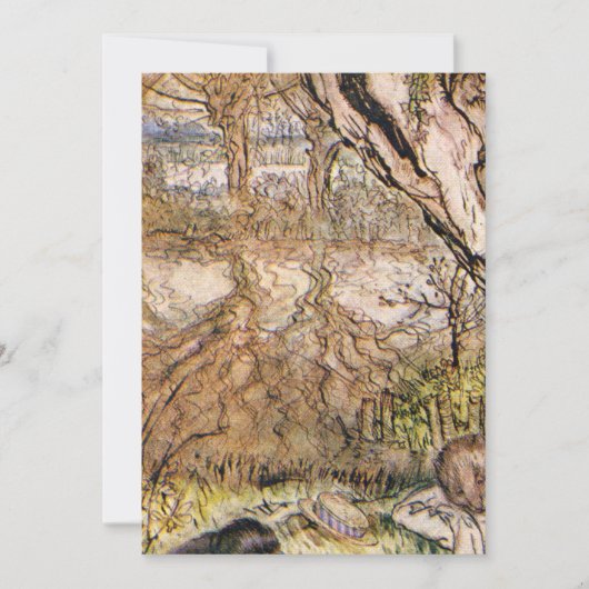 Rat en Mole hebben een picknick - Arthur Rackham Kaart (Voorkant)