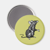 "rat face" - Gepersonaliseerd Magneet (Voorkant / Achterkant)