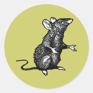 "rat face" - Gepersonaliseerd Ronde Sticker