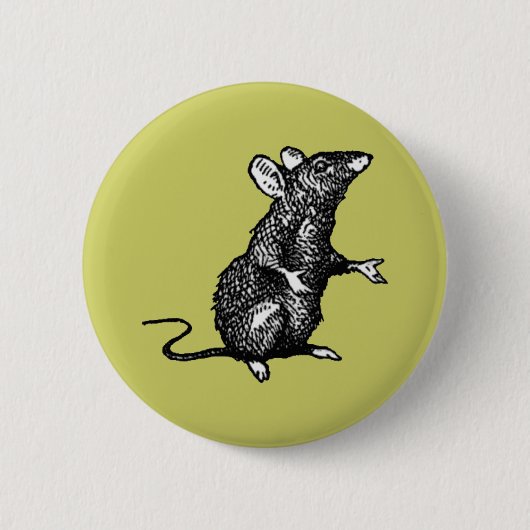 "rat face" - ronde button 5,7 cm (Voorkant)