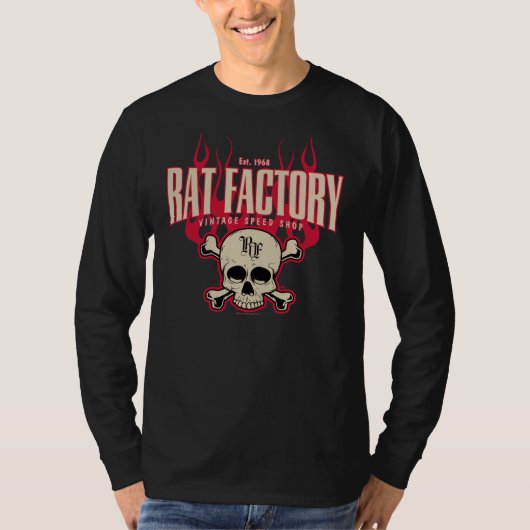 Rat Factory "Ghost Flames" LS-T-shirt T-shirt (Voorkant)