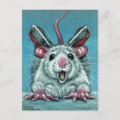 Rat Fell Ice Skating Briefkaart (Voorkant)