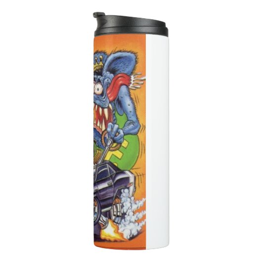 Rat Fink 20 hete drink tumbler Thermosbeker (Geroteerd rechts)