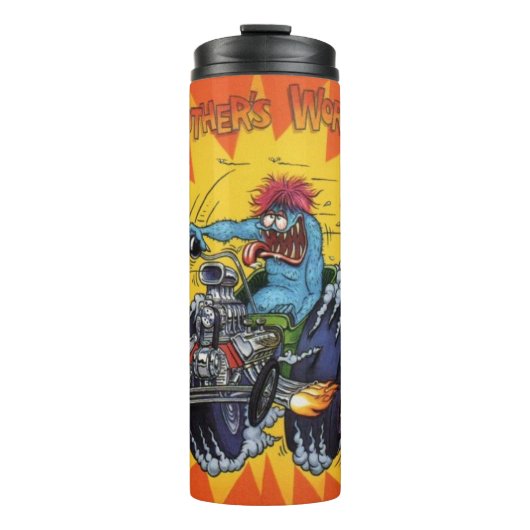 Rat Fink 42 hete drink tumbler Thermosbeker (Voorkant)