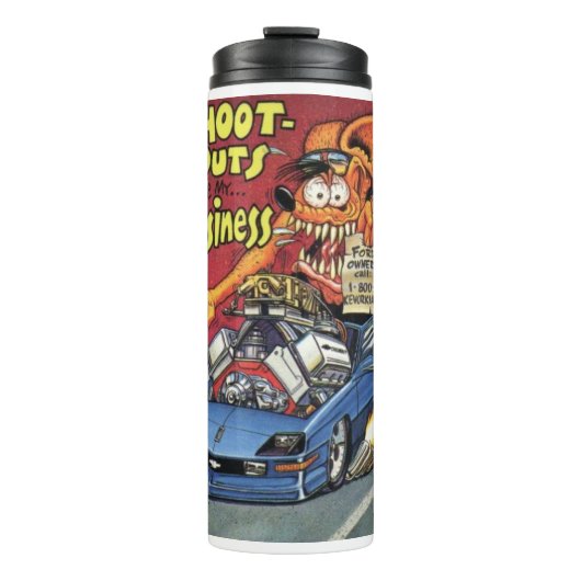 Rat Fink 6 hete drink tumbler Thermosbeker (Voorkant)