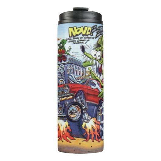 Rat Fink 7 hete drink tumbler Thermosbeker (Voorkant)