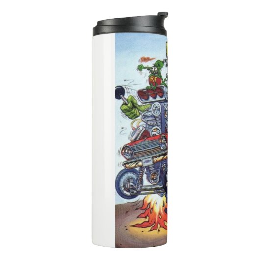 Rat Fink 7 hete drink tumbler Thermosbeker (Gedraaid links)
