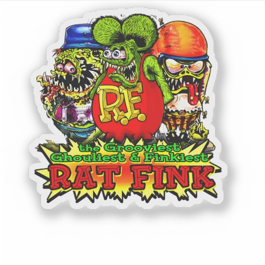rat fink hot roth sticker (Voorkant)