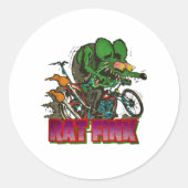 Rat Fink  Ronde Sticker (Voorkant)