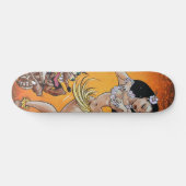 Rat Fink speelt voor Hula Girl Skateboard (Horizontaal)