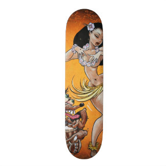 Rat Fink speelt voor Hula Girl Skateboard