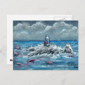 Rat Floating with Drink in Ocean Briefkaart (Voorkant / Achterkant)