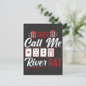 Rat Funny Poker Player Texas Holdem Lucker Briefkaart (Staand voorkant)